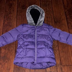 Rothschild Purple Jacket with Faux Fur Trim